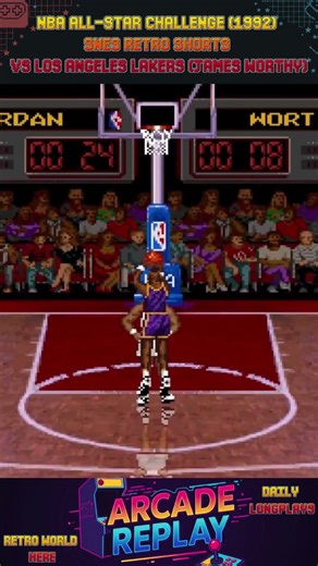 🎮 NBA All-Star Challenge (1992) – SNES Retro Shorts | Vs Los Angeles Lakers (James Worthy) #snes