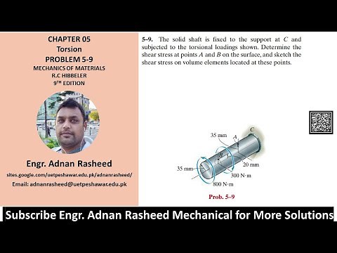 5-9 |Chapter 5| Torsion | Mechanics of Material Rc Hibbeler|