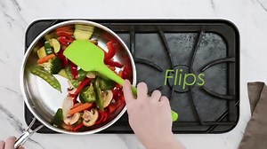 Tovolo Silicone Jar Spatula Long Handled Rubber Scraping Scooping Tool for Peanut Butter Jam Jelly Jars Blenders, Extra Long Flex Core Silicone Jar Scraper Dishwasher Safe BPA Free, Charcoal Gray