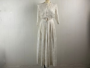 Vintage Dress, Size Small, Edwardian Dress, 1900s Dress, Lace Dress, White Dress, Victorian Dress, Gothic Dress, Vintage Clothing - Etsy