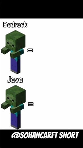 Java vs Bedrock – Baby Zombie Difference EXPOSED! 😈😎🤯#minecraftshorts #youtubeshorts #memes