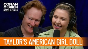 7.6K views · 77 reactions | ICYMI: That time Conan gave Taylor Tomlinson and Flula Borg American Girl dolls. https://listen.teamcoco.com/q5l1LN2v | Team Coco | Facebook