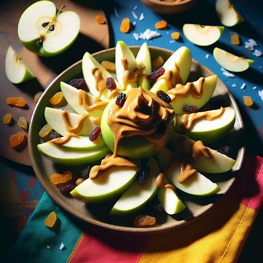 Peanut Butter Apple Nachos - Quick, Fun Snack