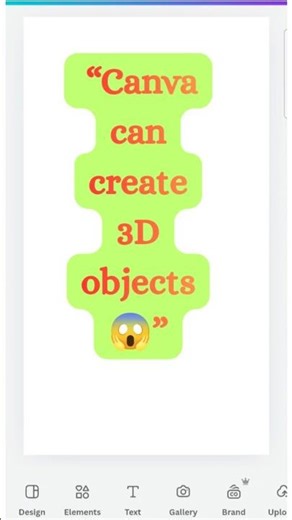 Day 1/ 100 --Canva can generate 3D objects now. Did you know this?#canvahacks #canvaai #canvatips