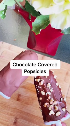 Delicious vegan popsicles 😋 #vegan #chocolate #yummy #delicious #fyp
