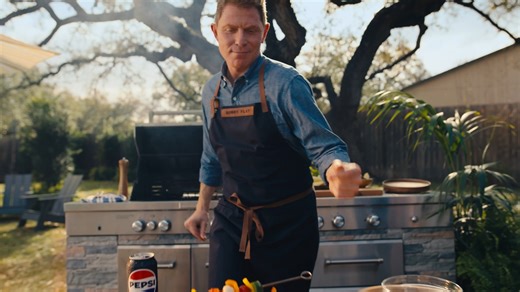 As the Official Beverage of Grills Night Out, we’re proud to have Bobby Flay manning the grill at our first BBQ of the season! 🔥​🍔 #PepsiGrillsNightOut #Grilling #BetterWithPepsi | Pepsi