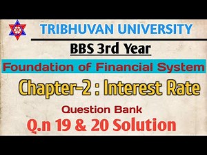 Q.n 19&20 solution// Bbs third year finance// Financial instrument and interest rate// long question