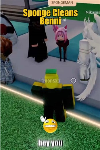 Sponge Cleans Benni - Fun Roblox Cleaning Adventure