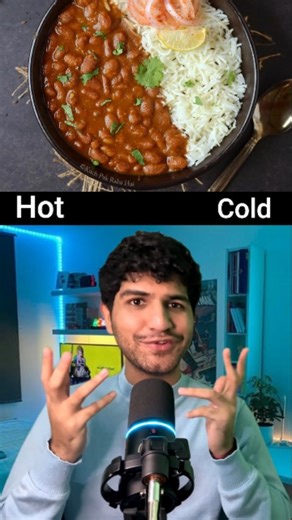 Abhi Dhoundiyal on Instagram: "Hot ya Cold food lover?🤔😋 . . . #hotfood #chai #rajmachawal #cholebhature #coldfood #maggie #samosa #asliabhishake"
