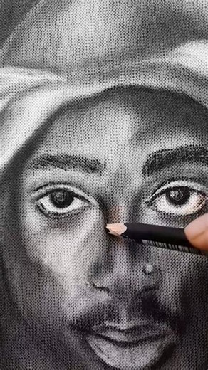 Beautiful Tupac Shakur Pencil Portrait