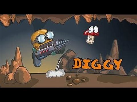 Diggy (Flash Game) Walkthrough - A game about a gold miner who digs underground to find treasures
