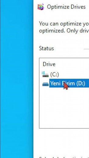OPTIMIZE YOUR DISK IN 10 SECONDS! #diskoptimize #optimizeperformance #windows #facts #pc #tutorial