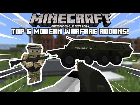 TOP 6 MODERN WARFARE ADDONS FOR MINECRAFT BEDROCK!!