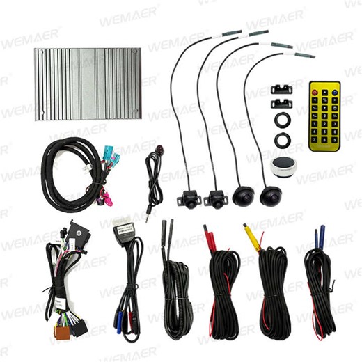 Wemaer 360 Car Panoramic Camera Vehicle Blind Spot Monitoring 4 Way Recording All in One Decoder for Wuling Bingo Alvez Air EV