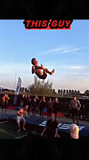thi Trampoline Pro guy is Breaking Physics! 😱 #shorts
