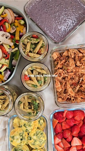 Prep Once, Think Less Dietitian Meal Prep!🥗 #HealthyMealPrep #EasyHealthyRecipes #HighProteinMeals