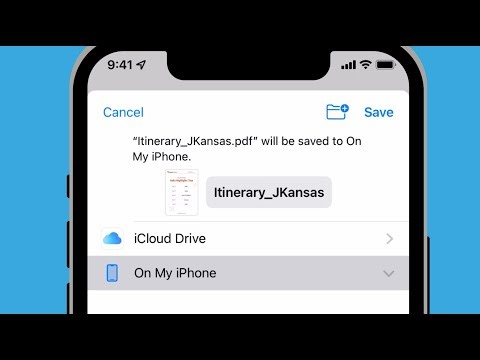 iPhone: Saving an attachment