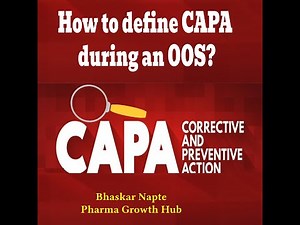 How to define CAPA during an OOS?