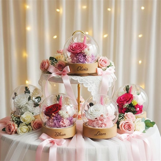 Personalized Preserved Flower Music Box, Custom Engraved Wedding Gift, Eternal Rose Keepsake,romantic Customized Message Gift for Loved Ones - Etsy