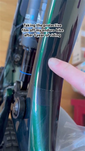 I hate putting protective film on my bikes but it really is so worth it 🫠 #mtb #bikes #mountainbike