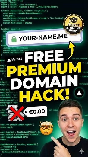 I Got a Custom Domain for FREE (Day 21/180)| How to get free domain name
