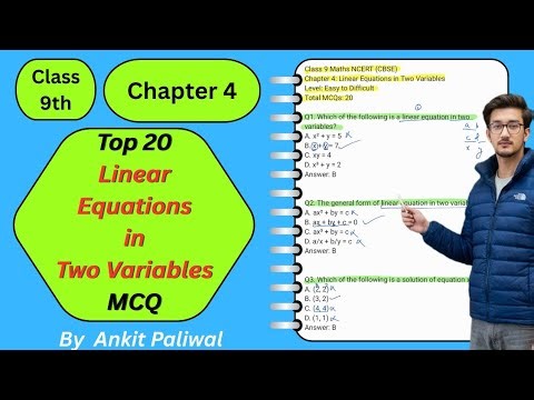 📘 Class 9 Maths NCERT | Chapter 4: Linear Equations in Two Variables | Imp MCQs 🔥By Ankit Paliwal