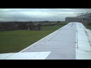 Takeoff from Cardiff Airport (BMIBaby Boeing 737-300)