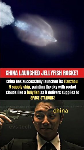 China's JELLYFISH Rocket Launch! | Tianzhou-9 Docks with Space Station! 🚀 Sky Painted by Rocket!