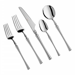 Acopa Hepburn 18/10 Stainless Steel Forged Extra Heavy Weight Flatware Set with Service for 12 - 60/Case