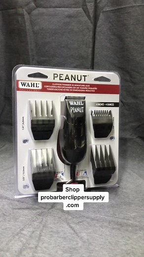The Wahl peanut is a classic in the Wahl lineup. It has all the power as a full size clipper. It can be used as a clipper or trimmer and it comes with 4 guards. Shop probarberclippersupply.com. #getfaded #internationalbarbers #menshairworld #barbershopconnect #barbersinc #nastybarbers #barbergang #barberworld #masterbarber #barbernation #barbersince98 #barberstyle #barberhub #barbergame #barberhood #selfmadebarber#barberclippers #tiktokbarber #foryou #zerocut #barrrbers #barberclip #fyp #barberl