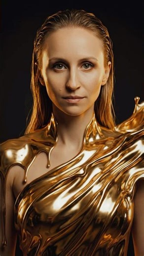 Liquid Gold: Satisfying AI Art 🌟✨ #shorts