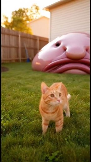 Giant Blobfish Regrets Opening Its Mouth to This Cat 😹 #shorts #creature #viral