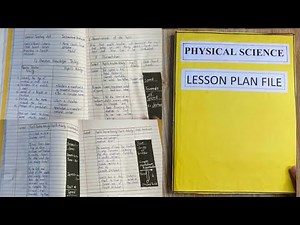 PHYSICAL SCIENCE LESSON PLAN FILE || B.Ed. ||