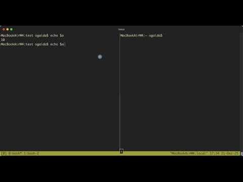 Linux Bash - Gültigkeitsbereich von Variablen