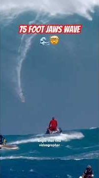 Imagine staring up at 75ft monster 🌊😱 #jaws #surfing #bigwaves