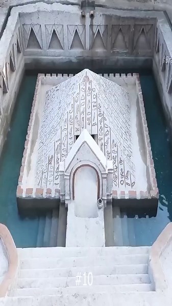 A secret pool was crafted in the jungle alongside a remarkable temple built entirely by hand