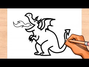 How to Draw a Dragon easy - Drawing Step by Step