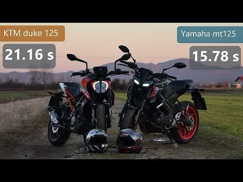 Yamaha MT-125 & KTM Duke 125 | 0-100 Km/h (60 mph)