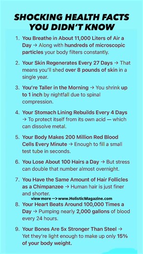 Shocking Health Facts You Didn’t Know #holisticmagazine | Holistic Magazine