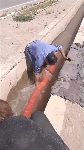Irrigation process by drawing water from the canal