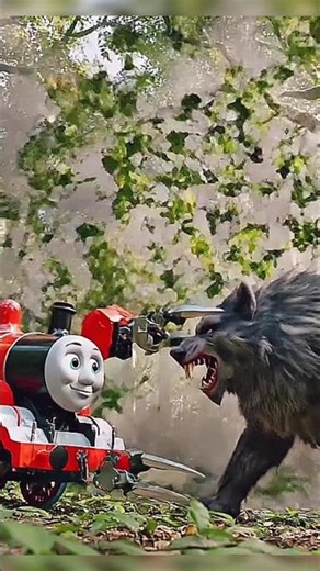 James the Red Engine Hunts Savage Wolves