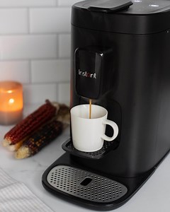 Enjoy an after-dinner espresso shot using the Instant Dual Pod Plus and Compostable Espresso Capsules! The light roast espresso is great paired with your favorite Thanksgiving desserts. Shop now: https://bit.ly/3GBj6bI | Instant Pot