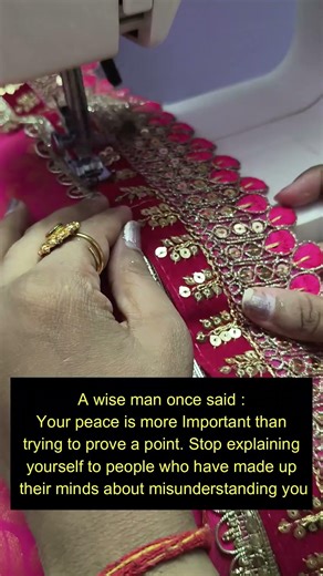 SEWING QUOTE WITH LACE STITCHING | #sewingtips #sewingideas OLD CLOTHES @diyprocessbyhema