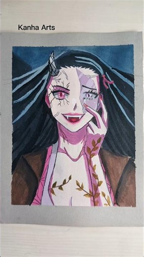 Drawing Nezuko Kamado | 10 days 10 female character Challenge 🔥#shorts #fanart #drawing #nezuko