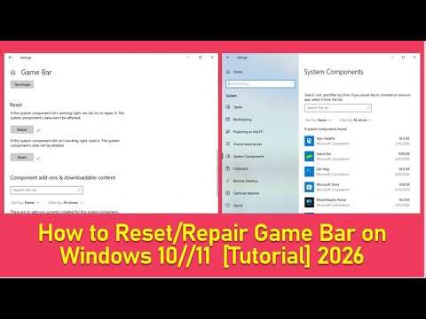 How to Reset/Repair Game Bar on Windows 10//11 [Tutorial] 2026