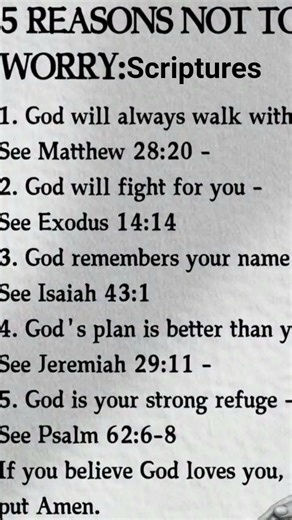 five biblical reasons not to worry #viral #viralsong #worshipmusic #gospelmusic #holyvideos