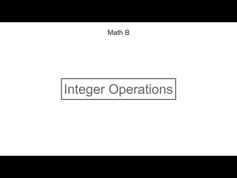 Integer Operations Unit Review