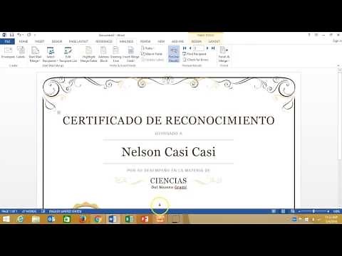 Tutorial Mail Merge (Word & Excel) - Español