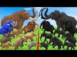Prehistoric Mammoth Elephant VS Shadow Itself Size Woolly Mammoth Vs Elephant Mastodon Epic Battle