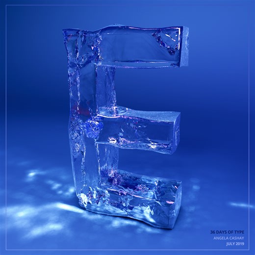 36-Days-of-Type-Challenge-E-3D-Ice